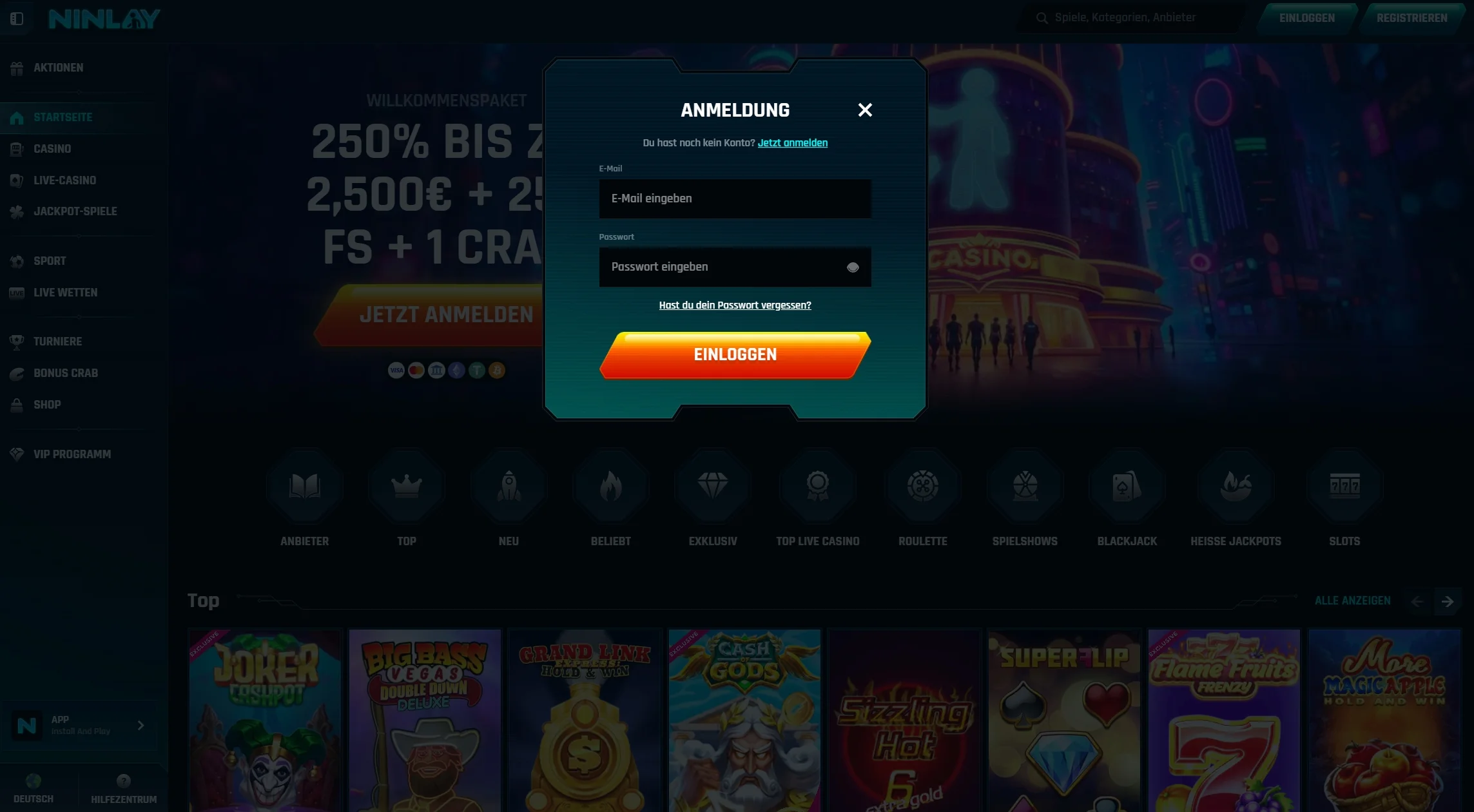 Ninlay Casino Login
