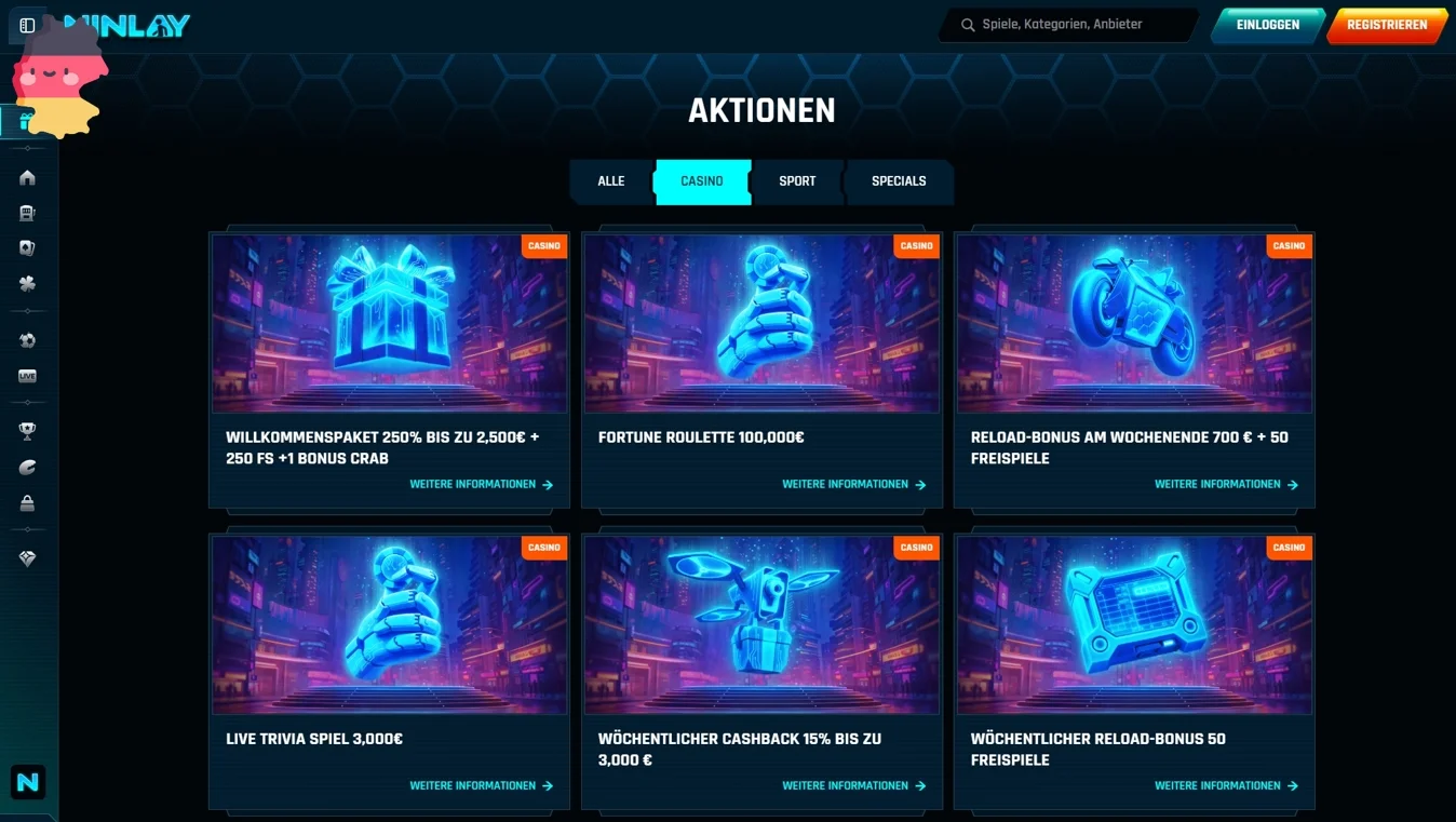 Ninlay Casino Bonus